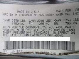 2003 MITSUBISHI ECLIPSE GS GRAY 2.4L AT 163746